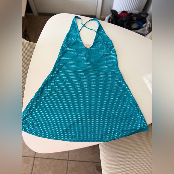 Oh Polly Teal Backless Dress - Picture 5 of 9